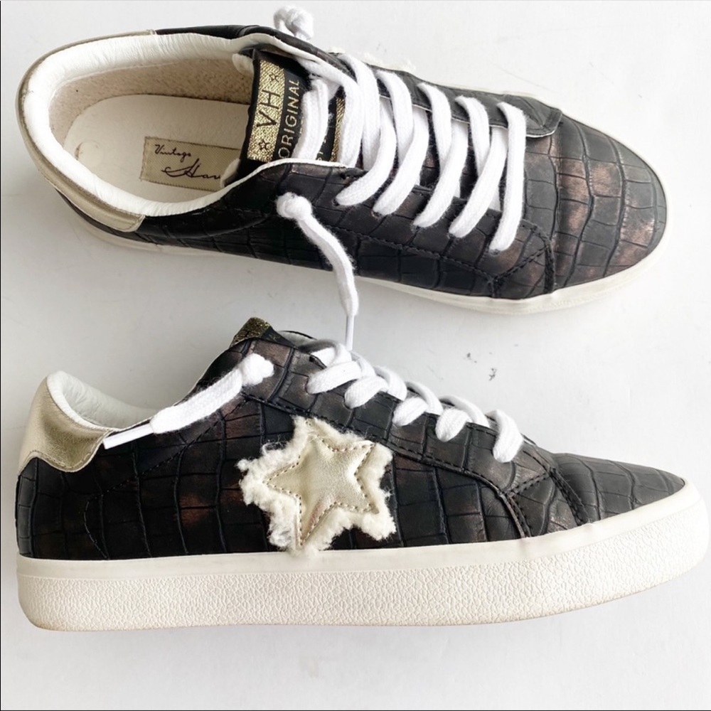 Vintage Havana Sneakers Black Croc Shoes